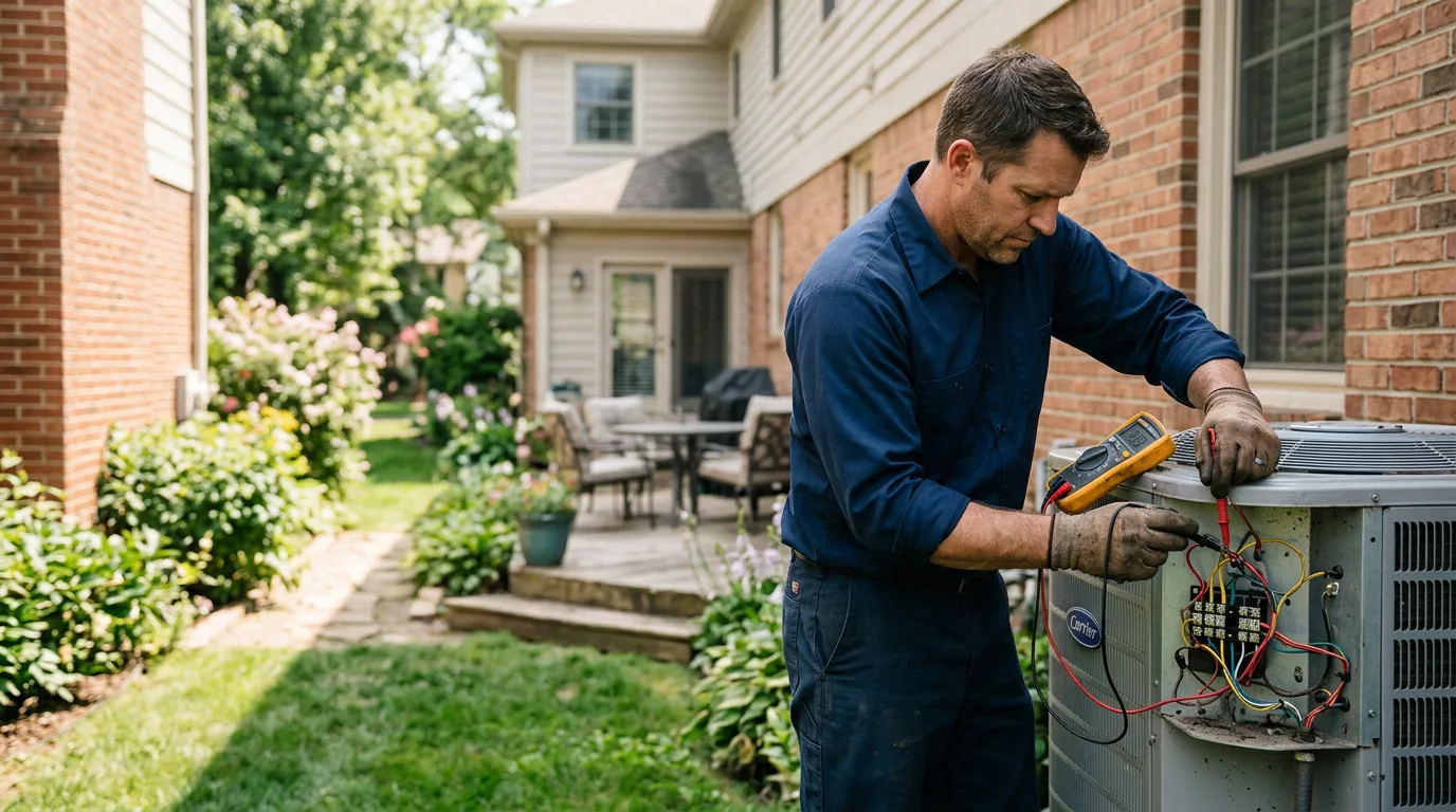 HVAC technician working near Wright City, OK